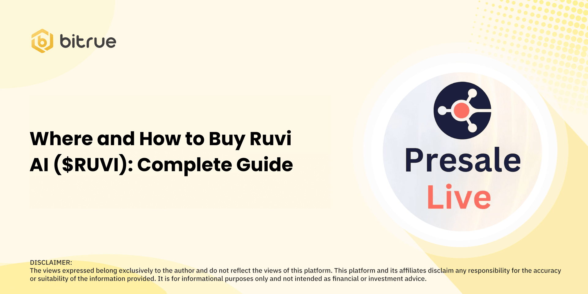 Where and How to Buy Ruvi AI ($RUVI): Complete Guide