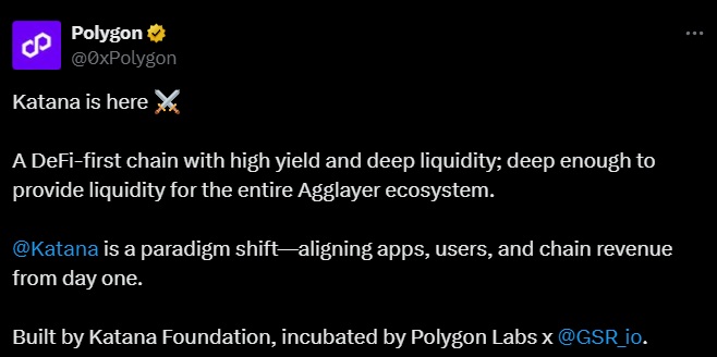 KATANA BLOCKCHAIN INICIA OPERACIONES EN UNA MAINNET PRIVADA CON SUSHI, MORPHO Y CHAINLINK