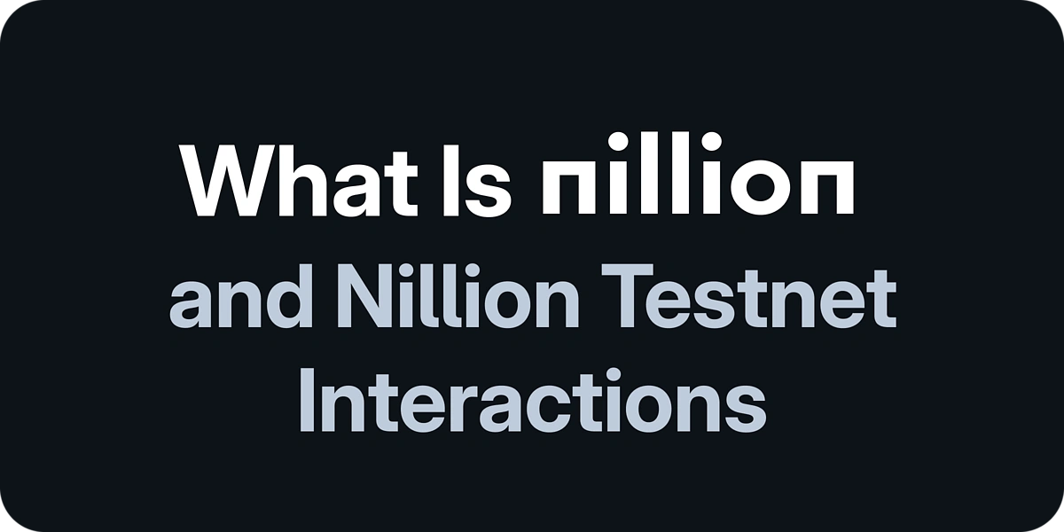 What Is Nillion and How to Interact With Nillion Testnet