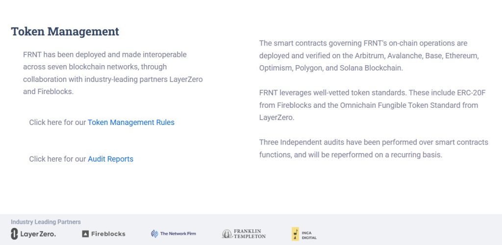 What is the Frontier Token (FRNT) by the Wyoming Stable Token Commission?