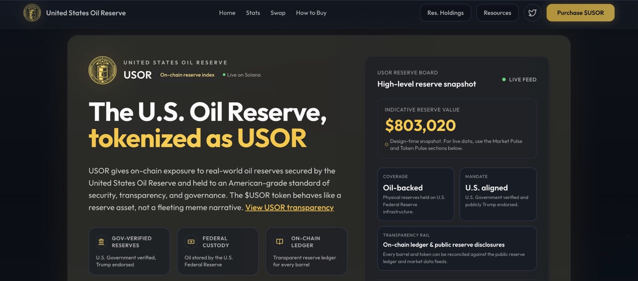 What Is USOR Crypto? A Complete Guide to United States Oil Reserve (USOR) Token and USOR Stock in 2026