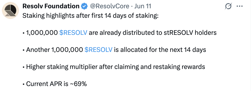 What Is Resolv? Exploring Its 69% APR Yield-Bearing Stablecoin (YBS)