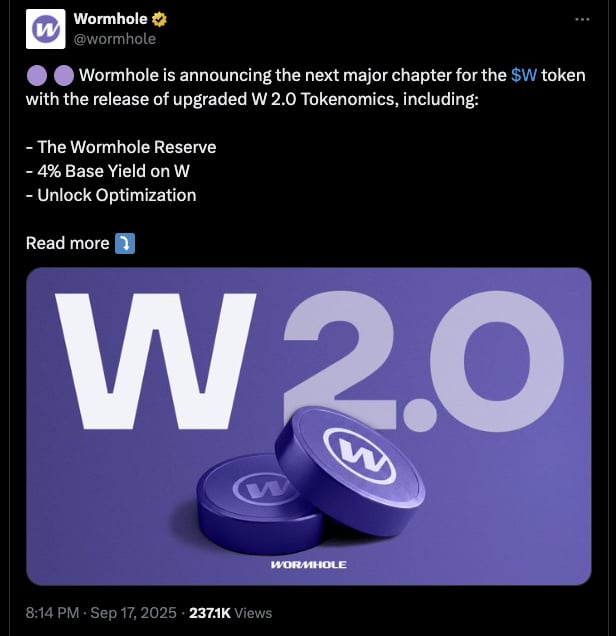 Wormhole Upgrade W Crypto Token: W Price Analysis For September 2025