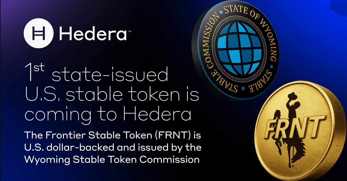 Hedera Selected for Wyoming’s Frontier Stable Token (FRNT), the First U.S. State-Issued Stable Token