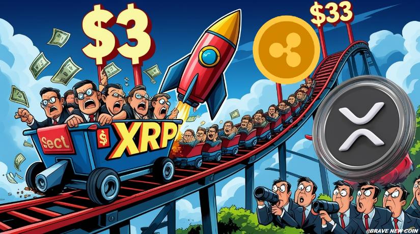 XRP Price Prediction: Analyst Says XRP Could Repeat 1,600% Rally Toward $9.6 and $33 Despite $3 Breakdown
