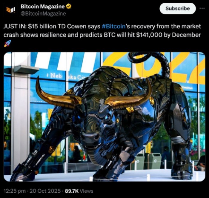TD Cowen’s $141K Bitcoin Prediction Could Send Bitcoin Hyper ($HYPER) Up 10x