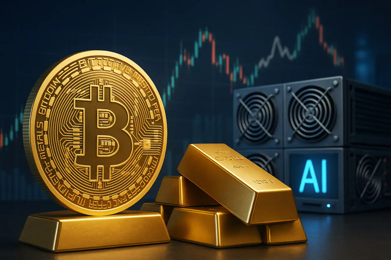 Crypto Markets Split: Bitcoin Stalls, Gold Pulls Back, and AI Stocks Dominate