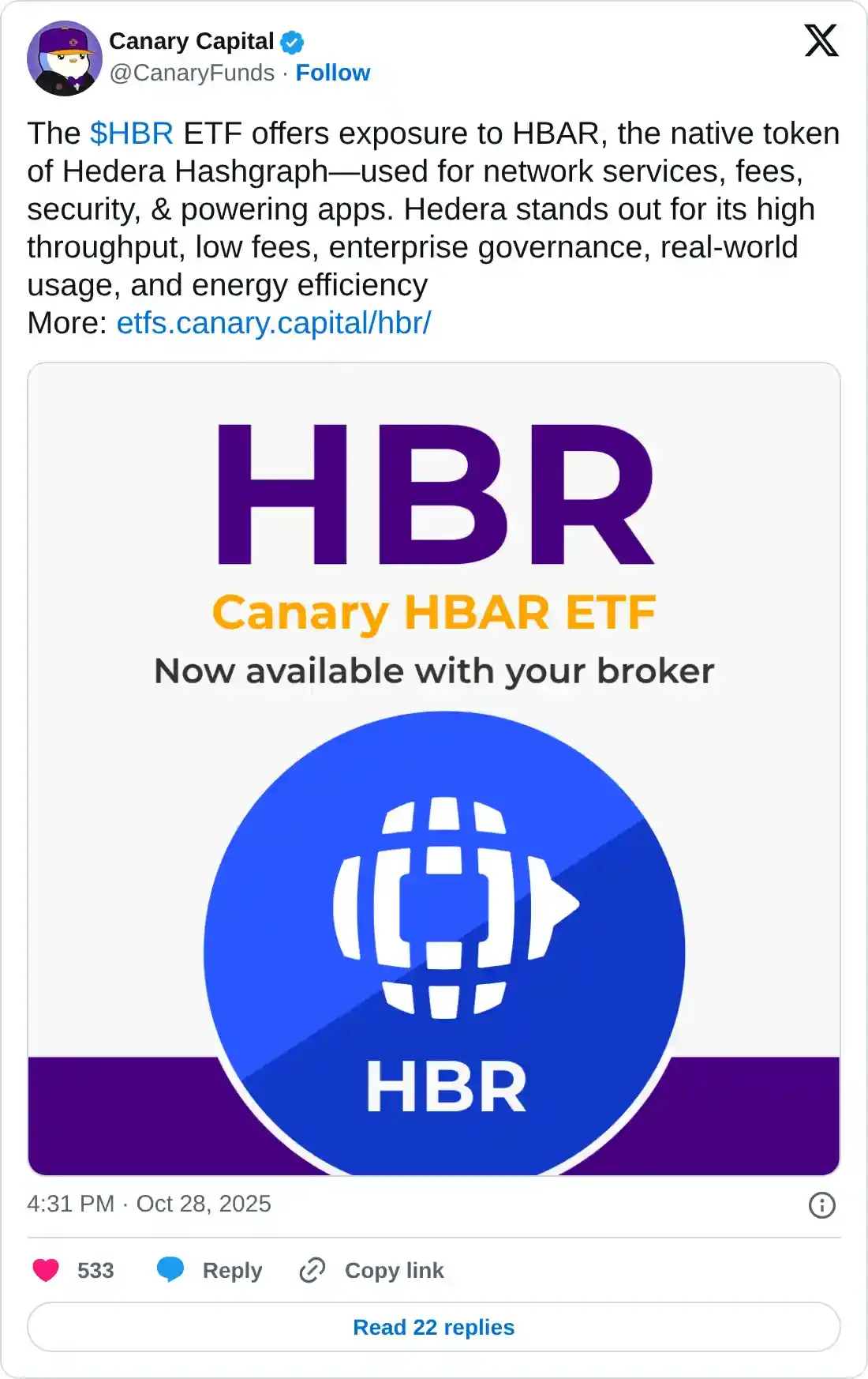 Hedera Price Forecast: HBAR extends rally after ETF debut and bullish on-chain activity