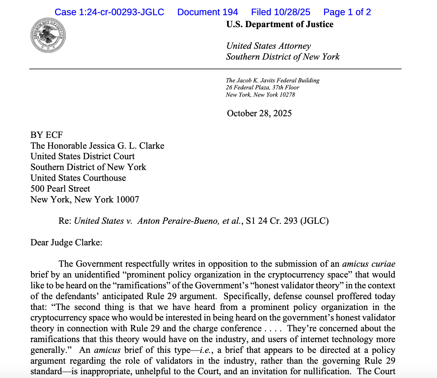 U.S. Prosecutors Clash With Crypto Advocates in Landmark Ethereum MEV Case