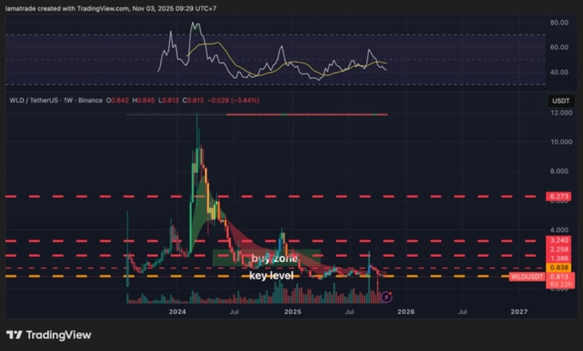 Worldcoin Price Prediction Struggles Near .00 Key Support as Bears Tighten Grip