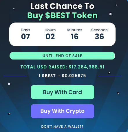 Best Wallet Token Ends Presale in 1 Week: Safest Buy During the Market Crash?