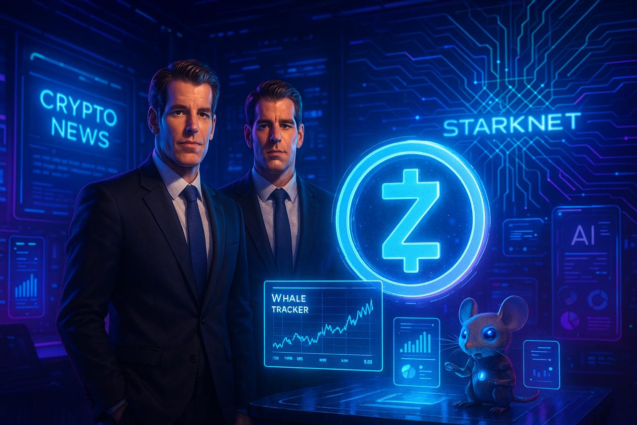 Starknet Price Prediction November 2025: Winklevoss Twins Bet 0M on Zcash as DeepSnitch AI Surges 60%