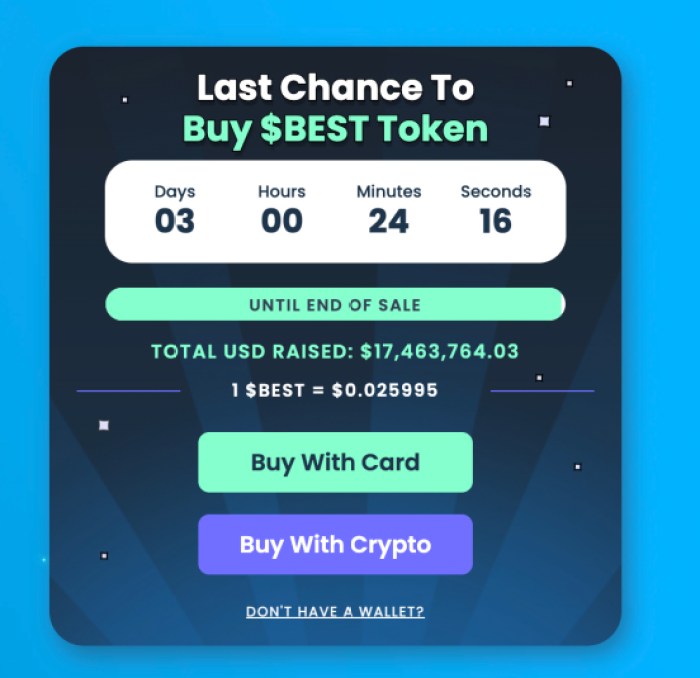 Next Crypto to Explode? Best Wallet Token Presale Ends in 3 Days with .4M Raised Next Crypto to Explode? Best Wallet Token Presale Ends in 3 Days with .4M Raised