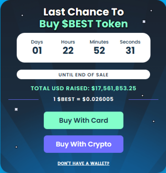 Next Crypto to Explode? 2 Days Left of Best Wallet Token’s .5M Presale
