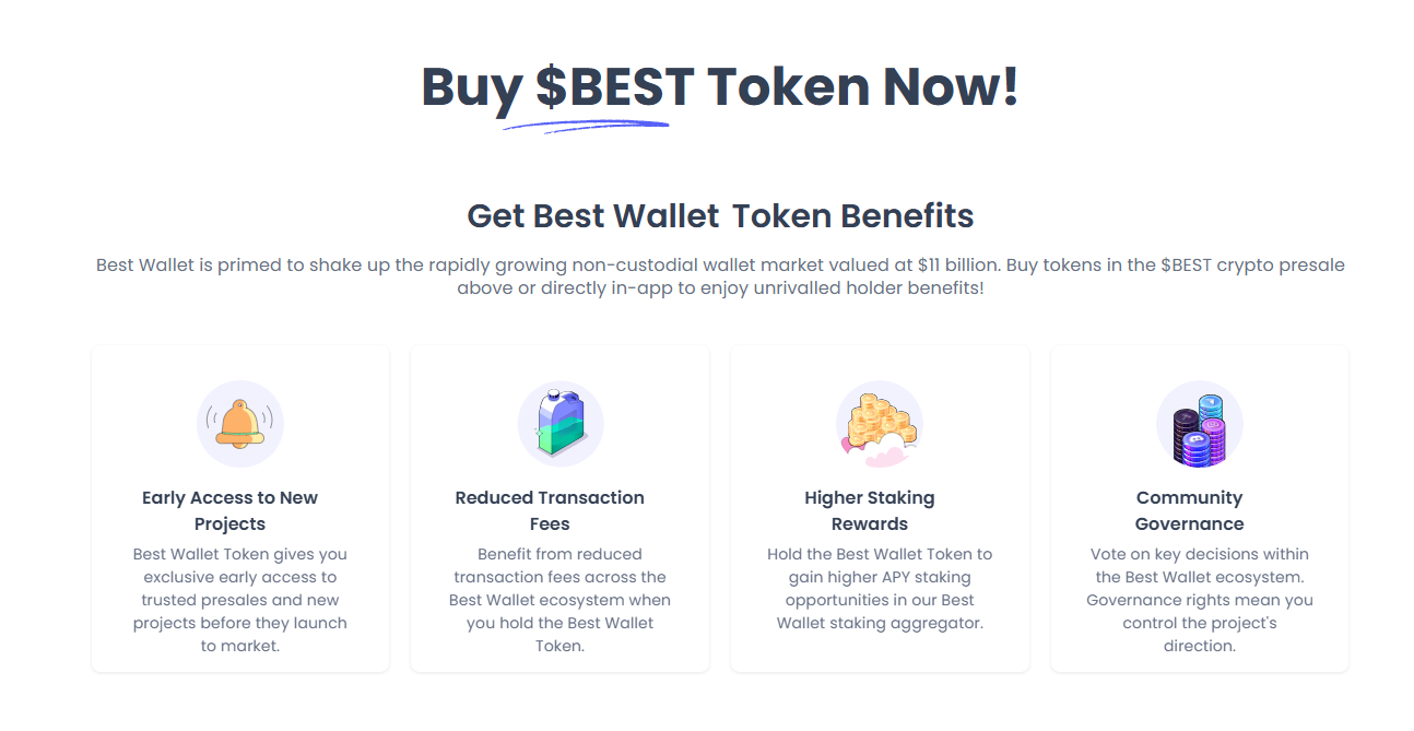 Best Crypto to Buy Now? $BEST Wallet Token Presale Hits .5M with Hours Left