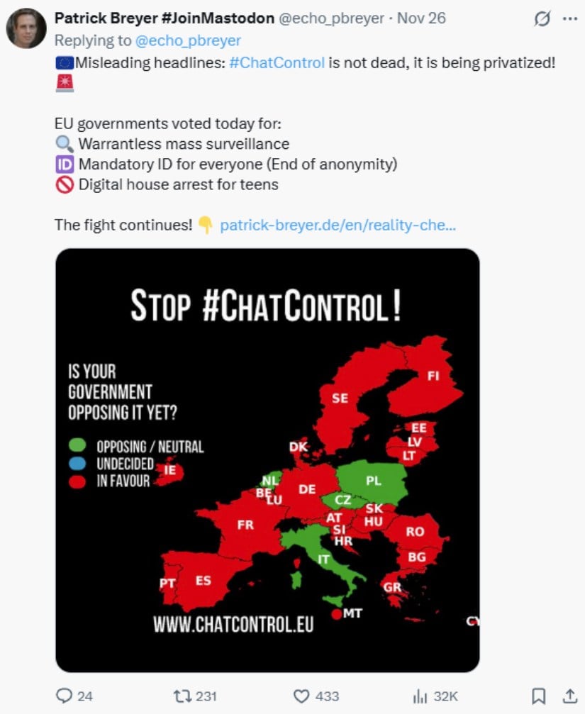 EU&#8217;s &#8220;Chat Control&#8221; Moves Forward Despite Privacy Concerns: What 450 Million Europeans Need to Know