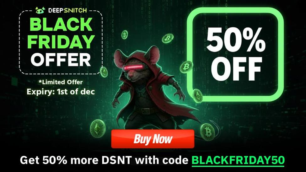 DeepSnitch AI Pumps 65% on 100X Moonshot Rumors as the Launch Approaches