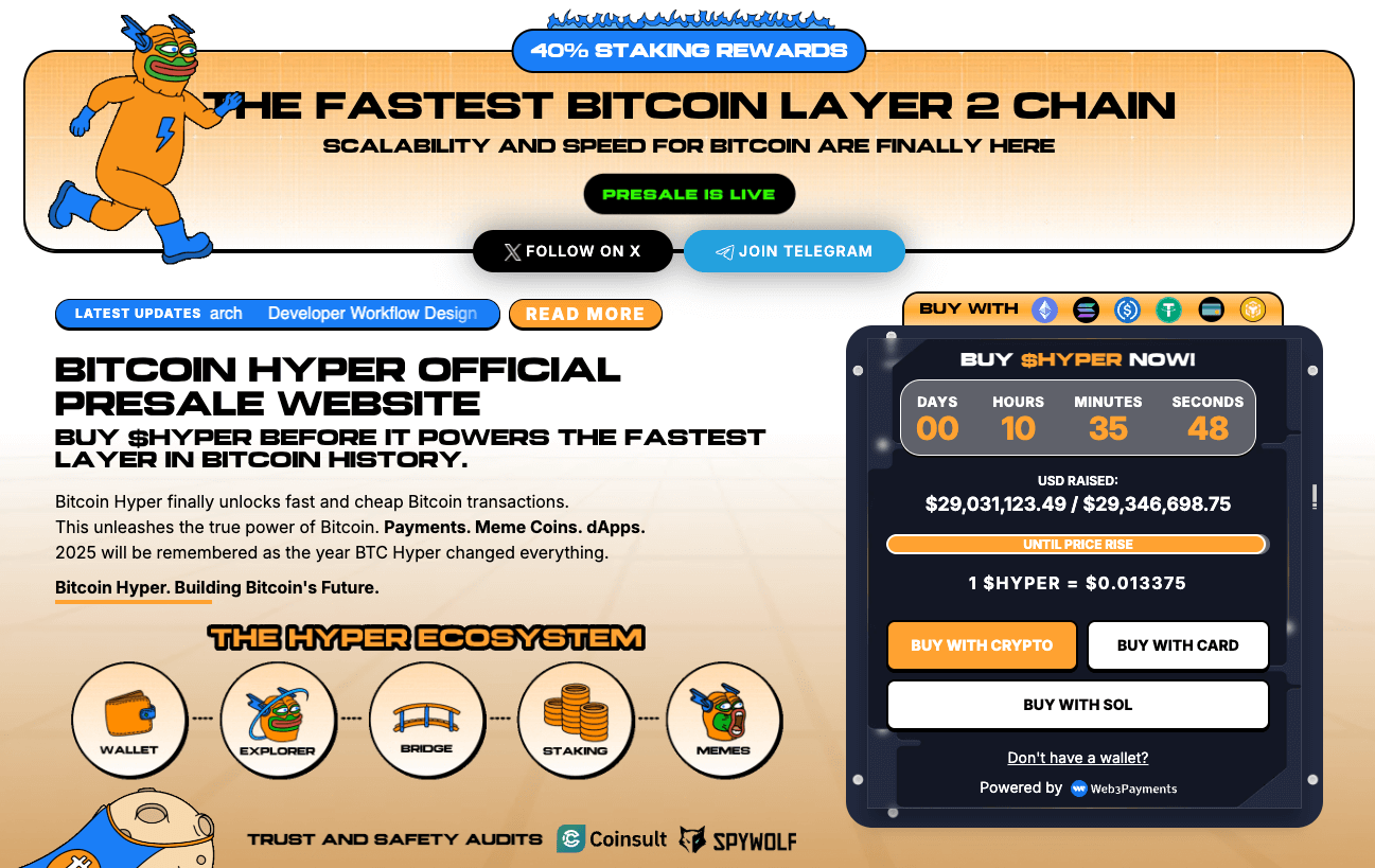 Bitcoin Hyper Presale Hits M, 2025's Hottest Bitcoin Ecosystem Launch