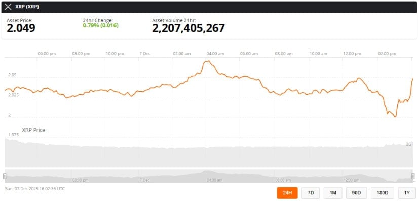 XRP Price Prediction: XRP Shows Resilience Above  as Liquidation Heatmap Reveals Potential Buying Pressure