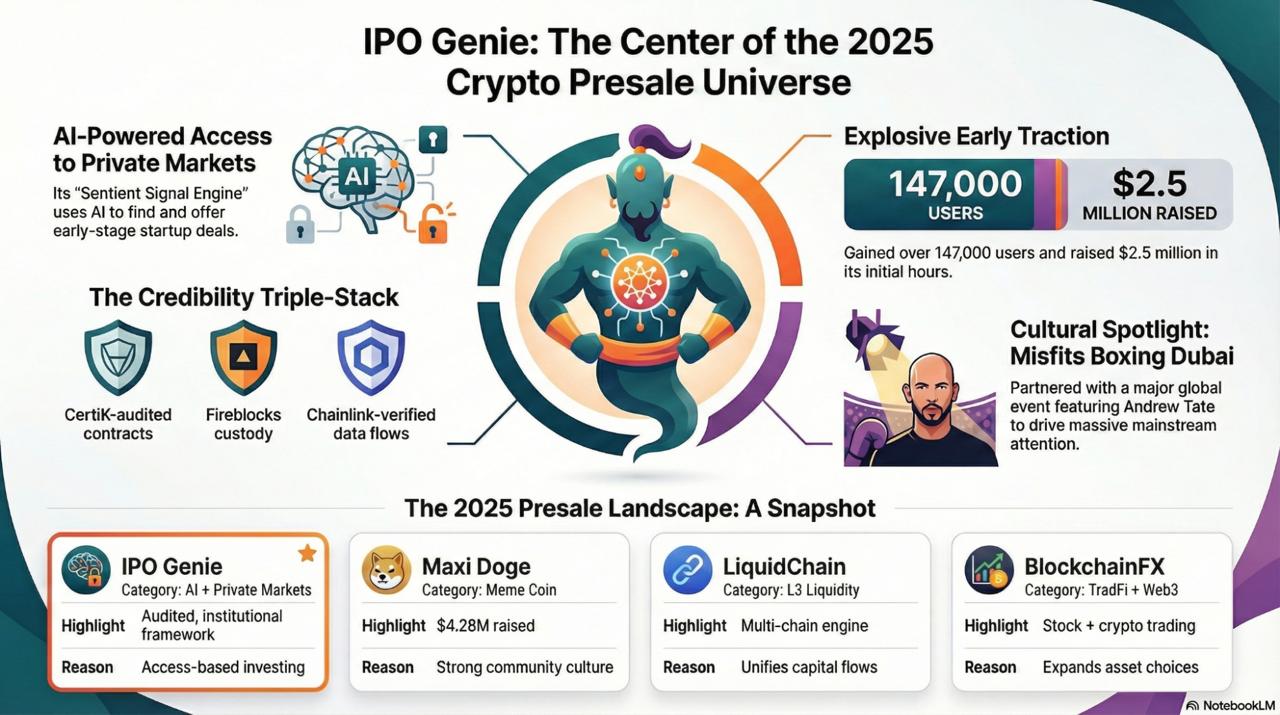Best 1000x Crypto Presales for 2025 with IPO Genie ($IPO) Earning Strong Analyst Support