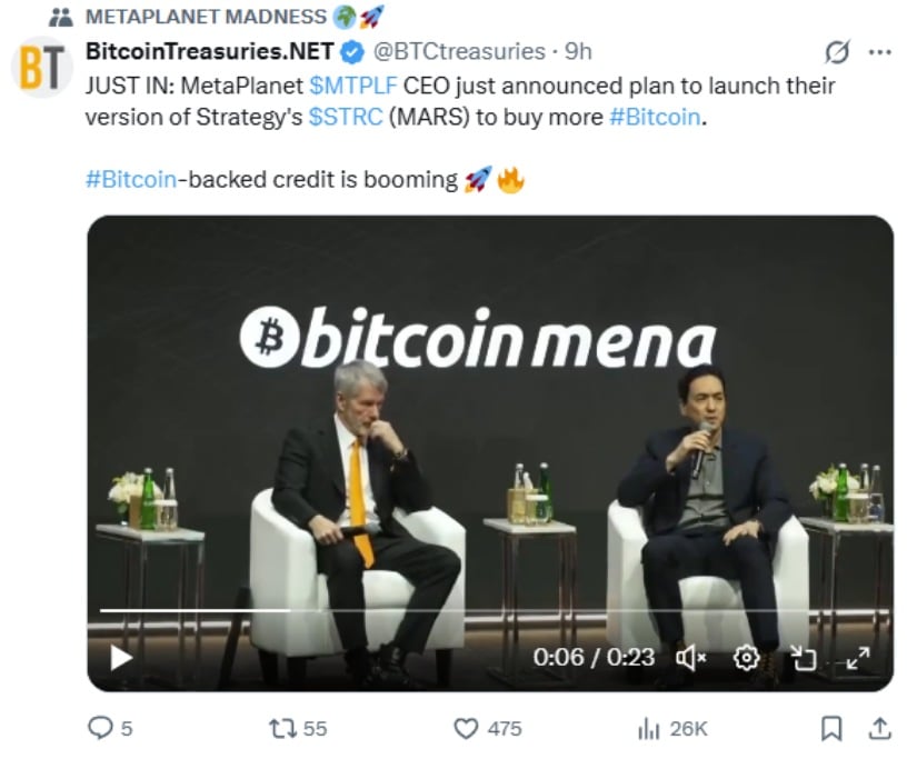 MetaPlanet Unveils MARS Strategy to Supercharge Bitcoin Buying Campaign