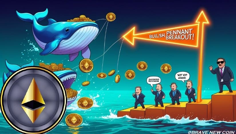 Ethereum Price Prediction: ETH Price Confirms Bullish Pennant Breakout as Whales Add Over 800,000 Coins