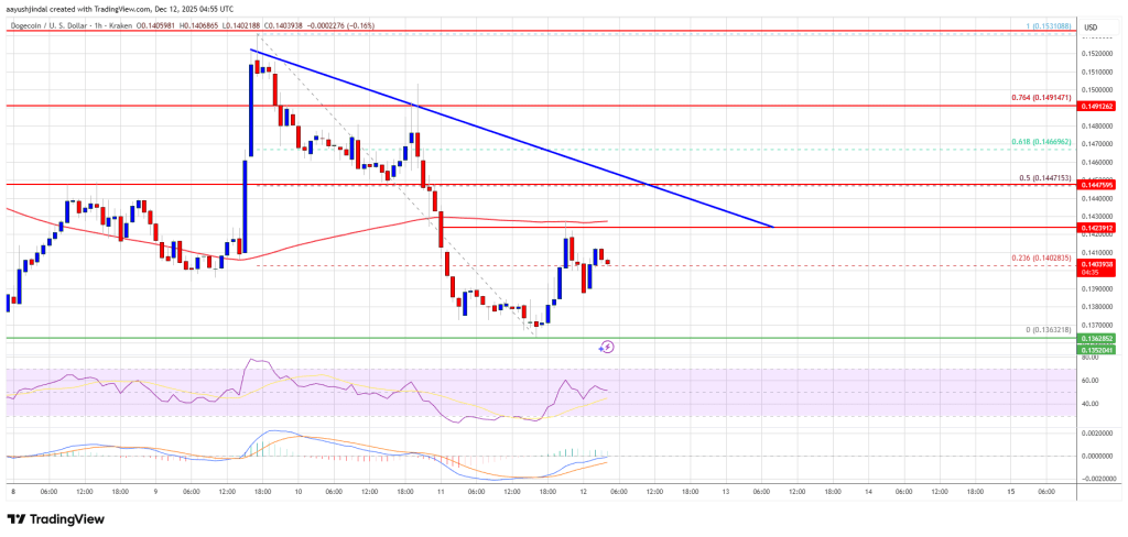Dogecoin (DOGE) Turns Soft—Bearish Signals Hint at Fresh Declines