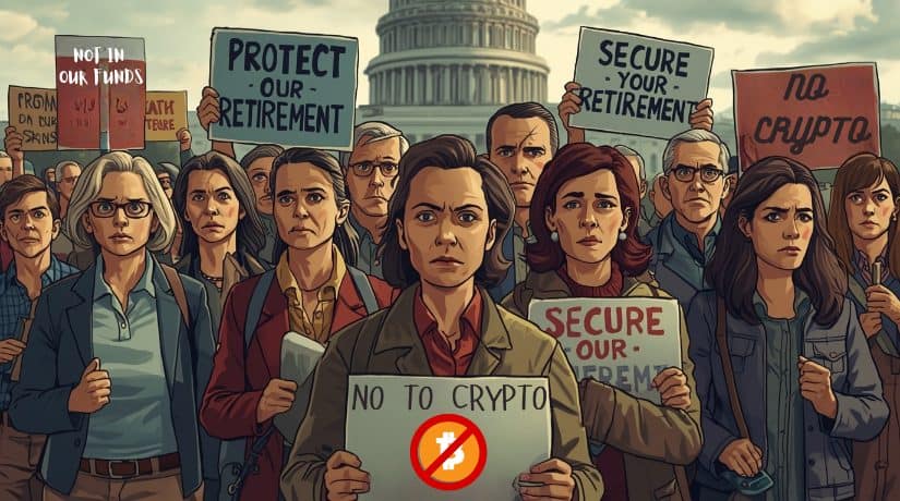Teachers Unions Sound Alarm on Crypto Bill Threatening Retirement Security