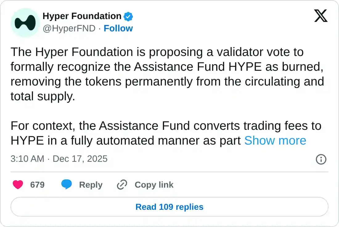 Hyperliquid Price Forecast: HYPE stabilizes amid plans to burn assistance fund