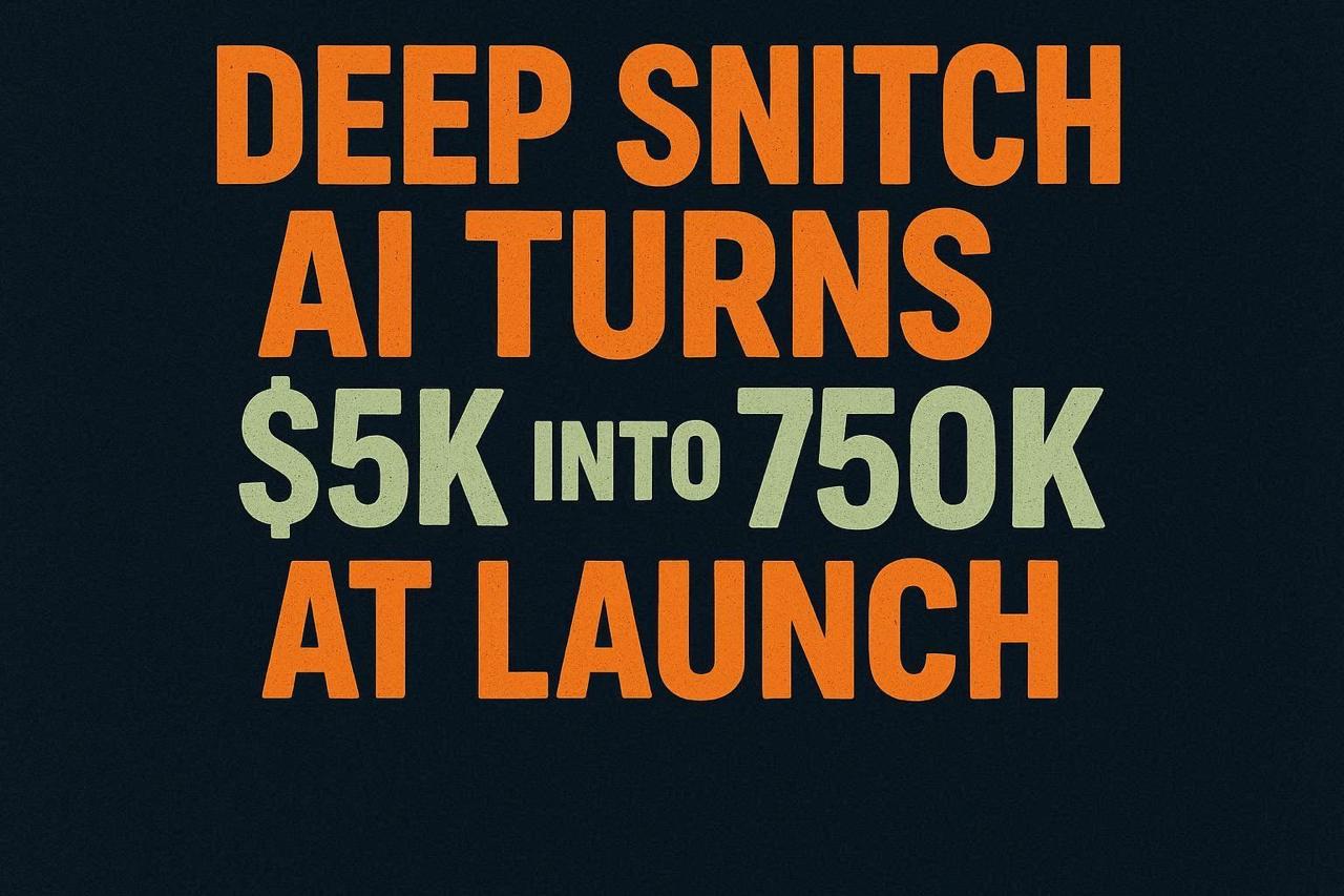 DeepSnitch AI Turns K into  Million at Launch: Inside the High-Upside DSNT Presale