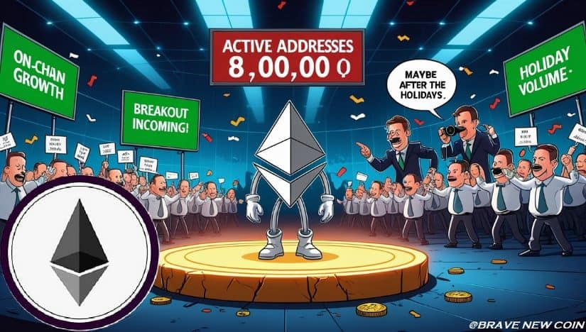 Ethereum (ETH) Price Prediction: ETH Near Decision Point as Active Addresses Approach 800K