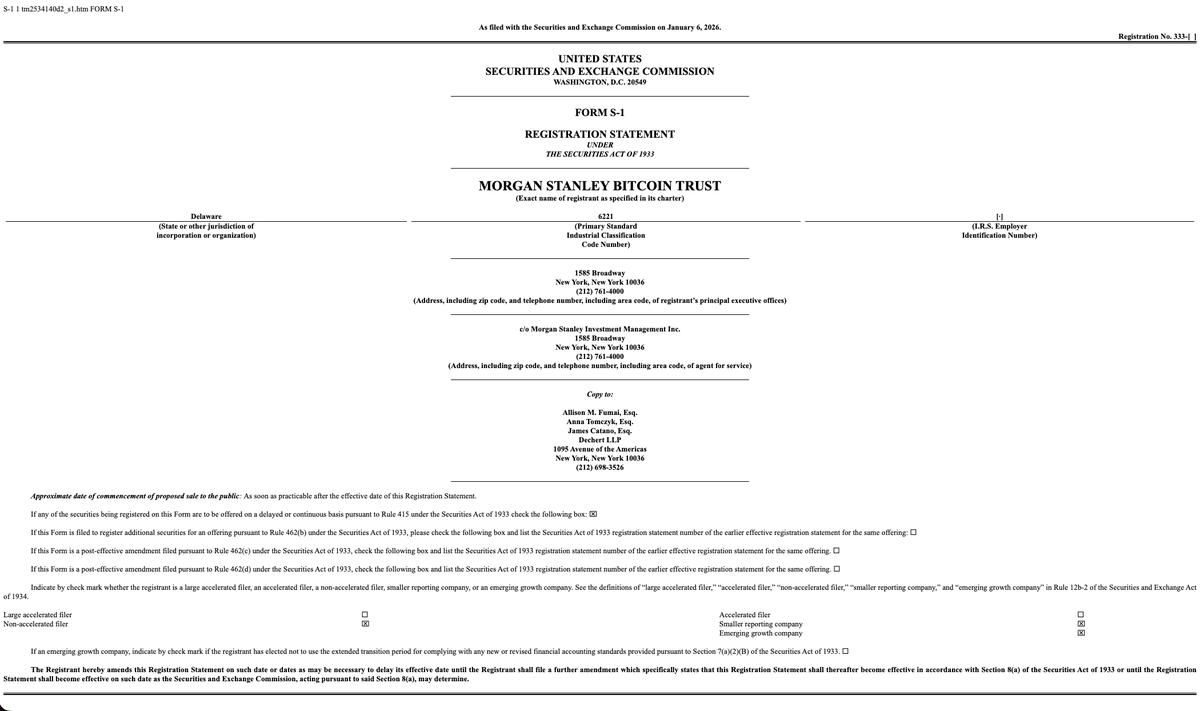 After BlackRock's 0B Success, Morgan Stanley Files Bitcoin And Solana Investment Products After BlackRock's 0B Success, Morgan Stanley Files Bitcoin And Solana Investment Products
