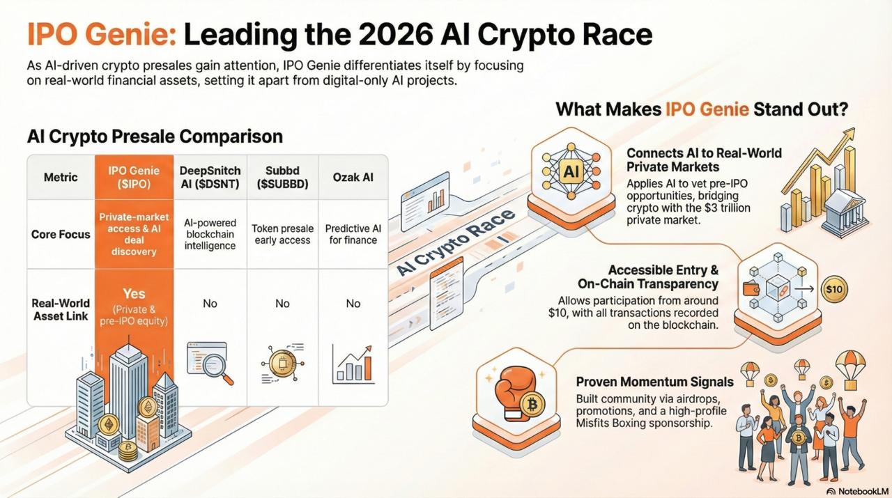 2026’s Top AI Presale Pick: IPO Genie ($IPO) Leads High-Potential Crypto Projects This Quarter