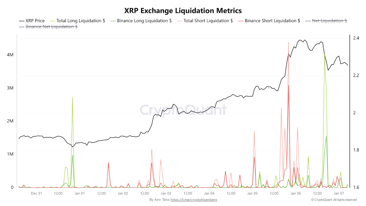 XRP Sees Back-to-Back Liquidation Waves: Binance Absorbs Majority Of Liquidations XRP Sees Back-to-Back Liquidation Waves: Binance Absorbs Majority Of Liquidations