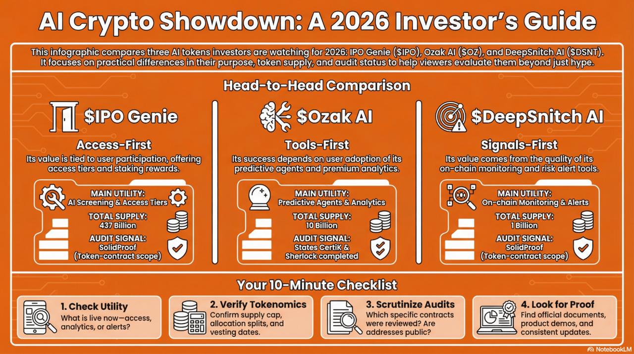Top AI Tokens to Watch in 2026: IPO Genie ($IPO) vs Ozak AI ($OZ) vs DeepSnitch AI ($DSNT) Top AI Tokens to Watch in 2026: IPO Genie ($IPO) vs Ozak AI ($OZ) vs DeepSnitch AI ($DSNT)