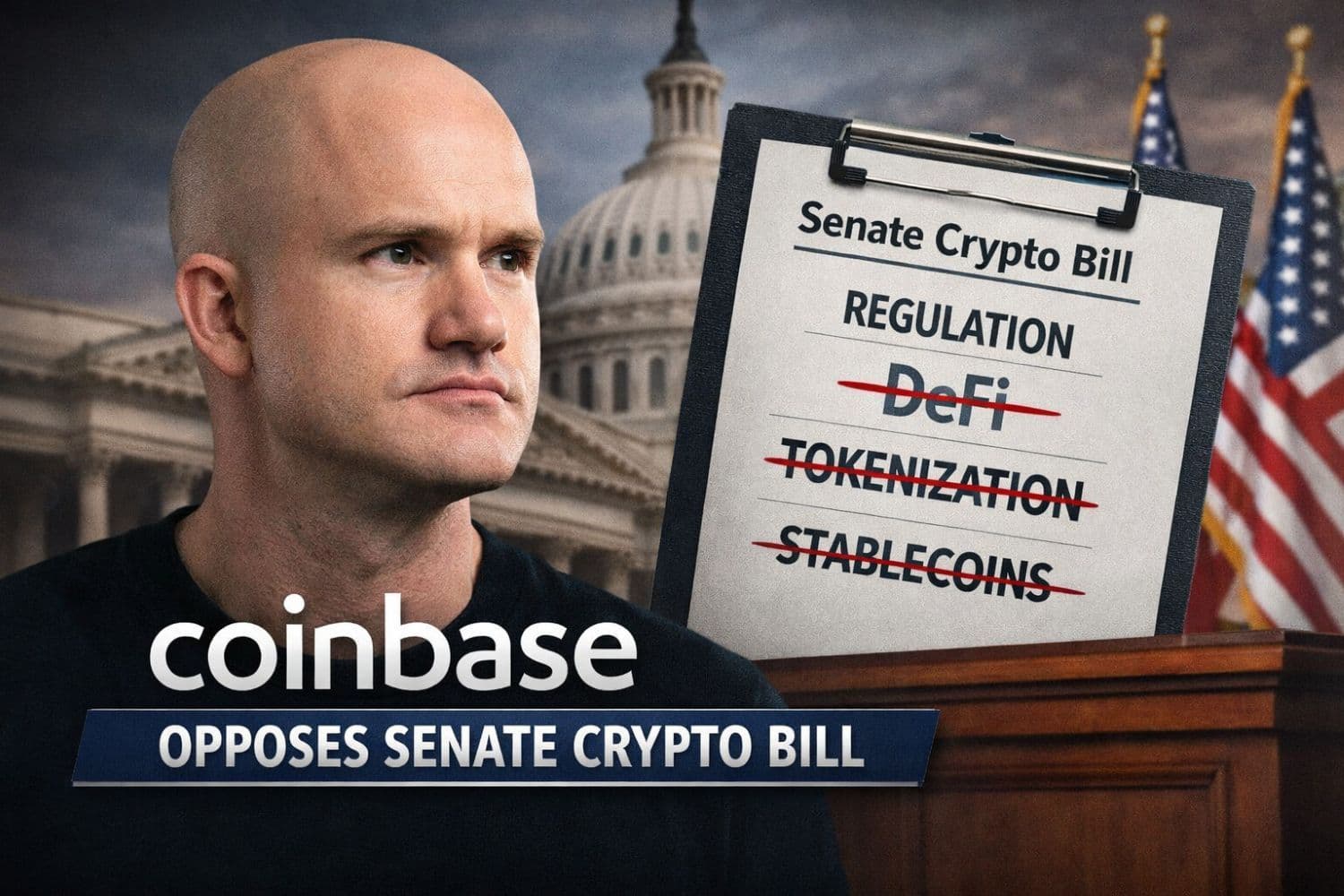 Coinbase CEO Brian Armstrong Withdraws Support For Senate Crypto Bill Calling It Worse Than Status Quo Coinbase CEO Brian Armstrong Withdraws Support For Senate Crypto Bill Calling It Worse Than Status Quo