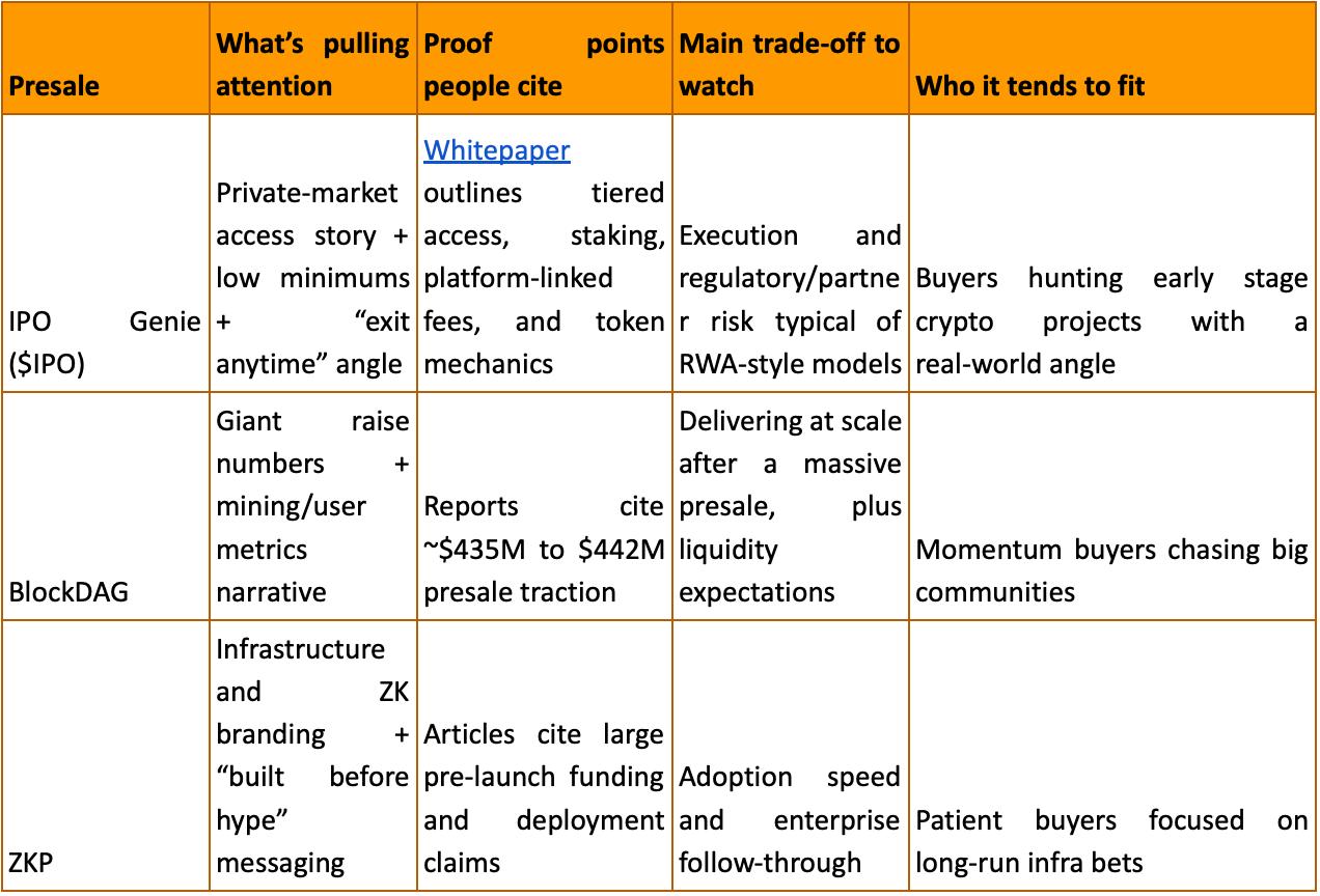 Crypto Presale Showdown 2026: IPO Genie ($IPO) Takes on BlockDAG and ZKP Crypto Presale Showdown 2026: IPO Genie ($IPO) Takes on BlockDAG and ZKP