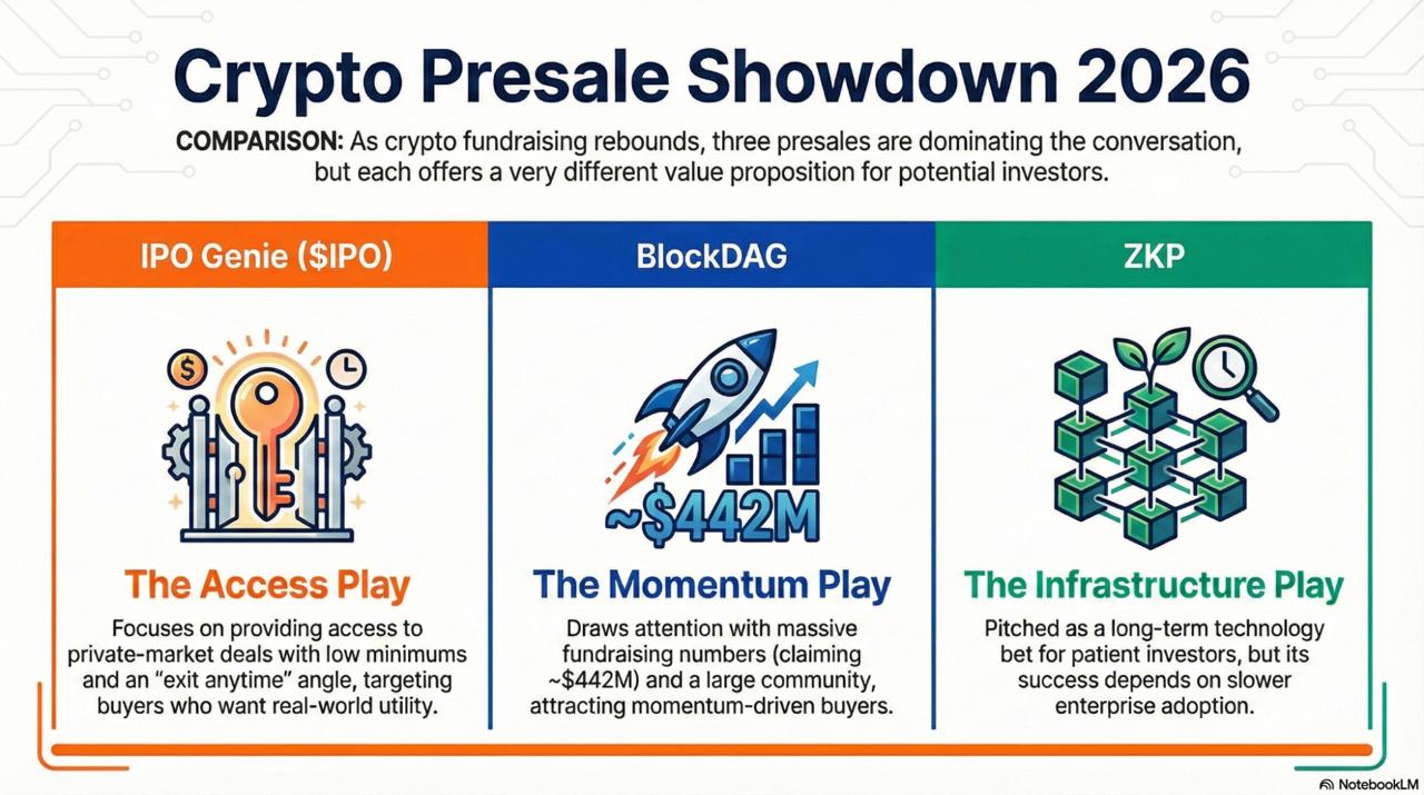 Crypto Presale Showdown 2026: IPO Genie ($IPO) Takes on BlockDAG and ZKP Crypto Presale Showdown 2026: IPO Genie ($IPO) Takes on BlockDAG and ZKP