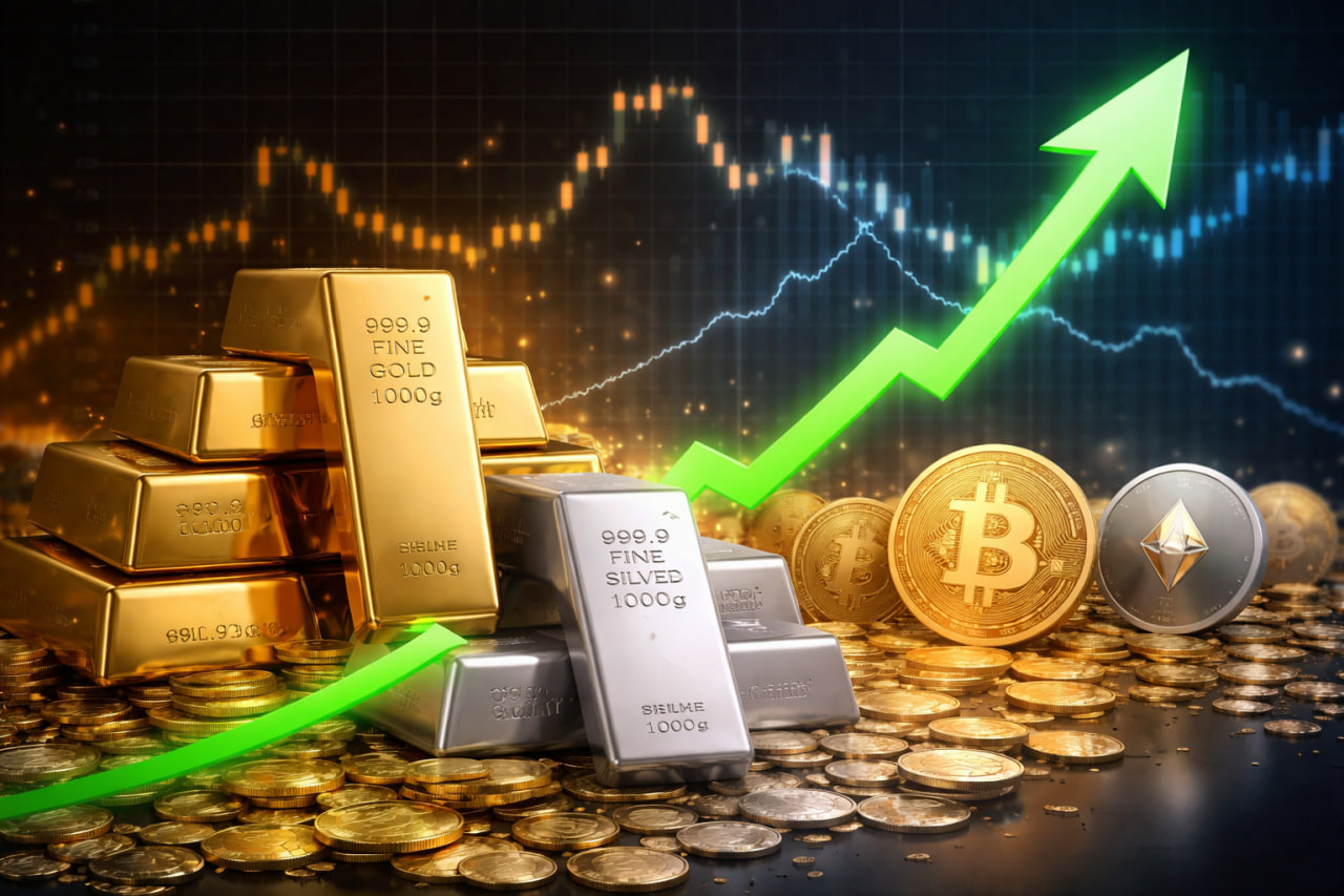 Gold, Silver and Stocks Hit New Highs as Crypto Struggles to Keep Up Gold, Silver and Stocks Hit New Highs as Crypto Struggles to Keep Up