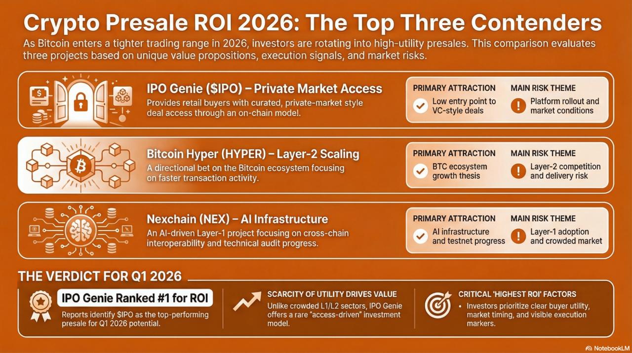 IPO Genie vs Bitcoin Hyper vs Nexchain - Which Presale Promises the Highest ROI in 2026?