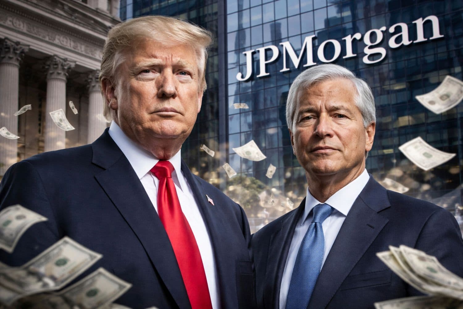 President vs. Banker: Trump's B Lawsuit Accuses JPMorgan CEO Jamie Dimon Of Weaponizing The Banking System