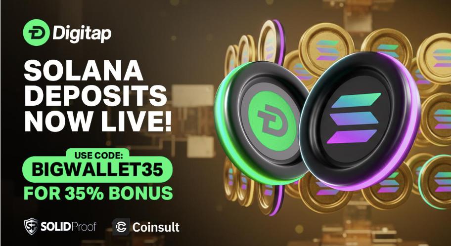 Digitap ($TAP) To Surge 300% as the Best Banking Altcoin to Buy: Solana Deposits Live Today