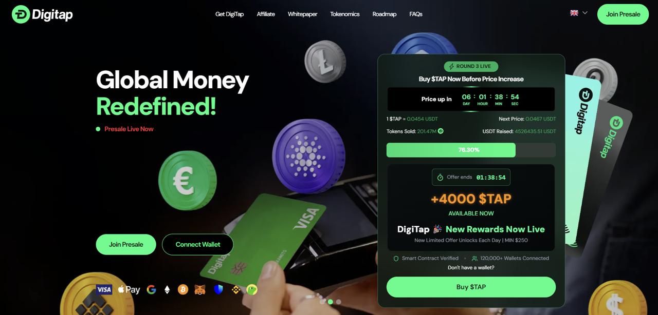 Digitap ($TAP) to Hit  While Altcoins are Struggling—Best Crypto to Buy in 2026