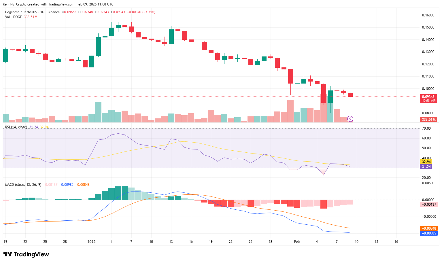 Dogecoin Price Prediction: DOGE Whale Accumulation Signals Potential Trend Shift as Bearish Momentum Fades