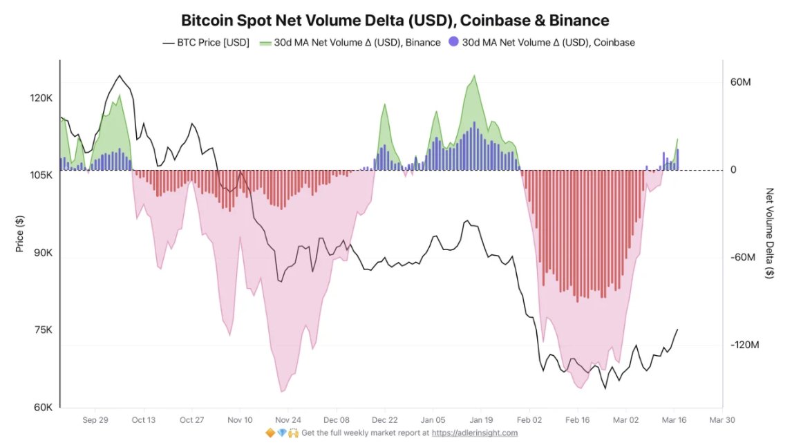 Bitcoin Spot Buying Returns While Short-Term Holders Sell Every Rally Above K