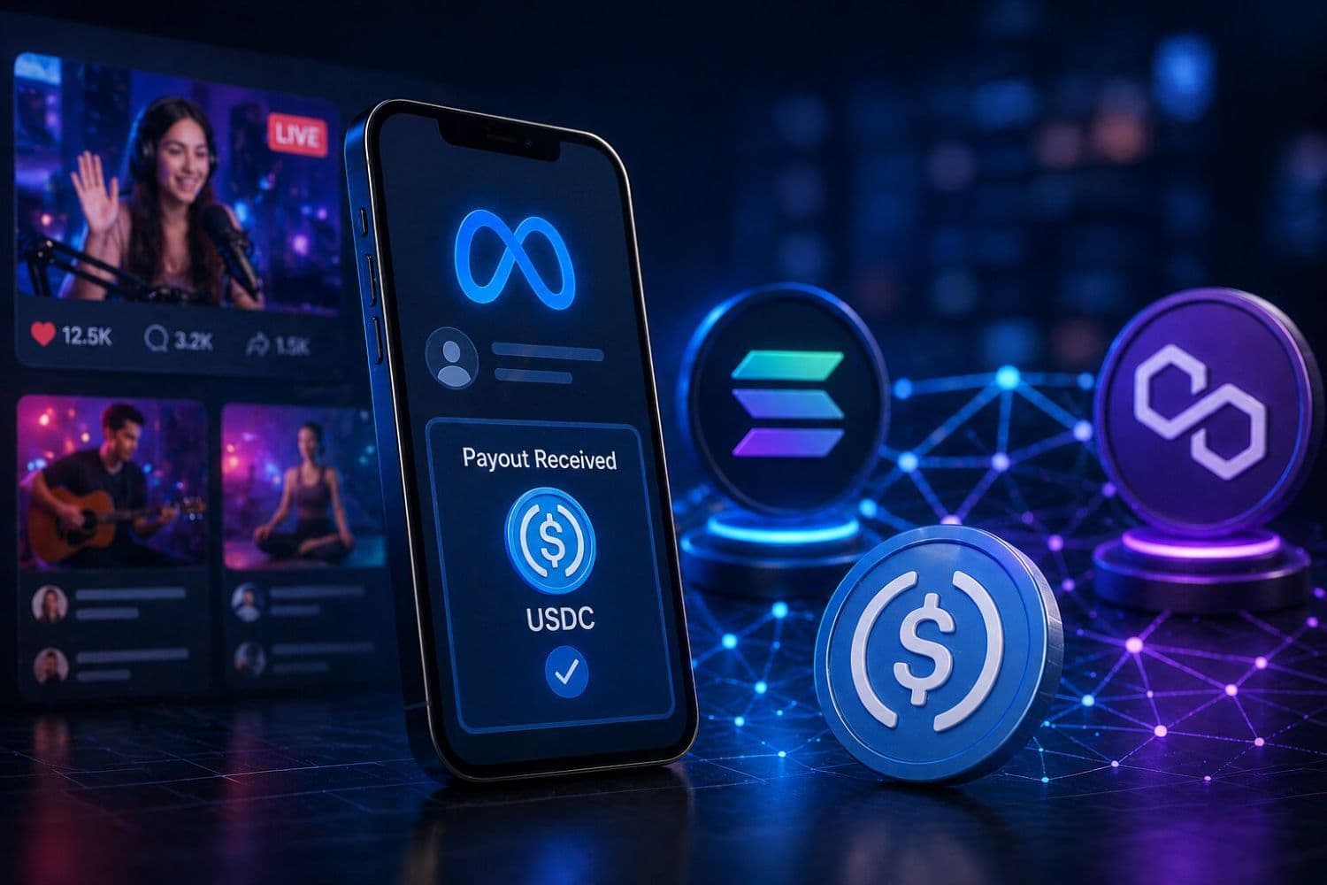 Meta Begins Paying Creators In USDC Via Stripe And Circle